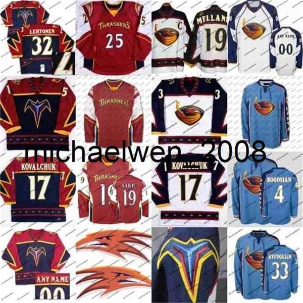 Kob Weng at Thrasherss Premier Hockey Jersey 15 Dany Heatley 17 Ilya Kovalchuk 39 Tobias Enstrom 16 Marian Hossa Hockey Jerseys