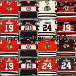 Kob Weng Dale Tallon Jonathan Toews Troy Murray Al Secord Brandon Saad Cliff Koroll Stan Mikita Bob Probert Hockey Jerseys