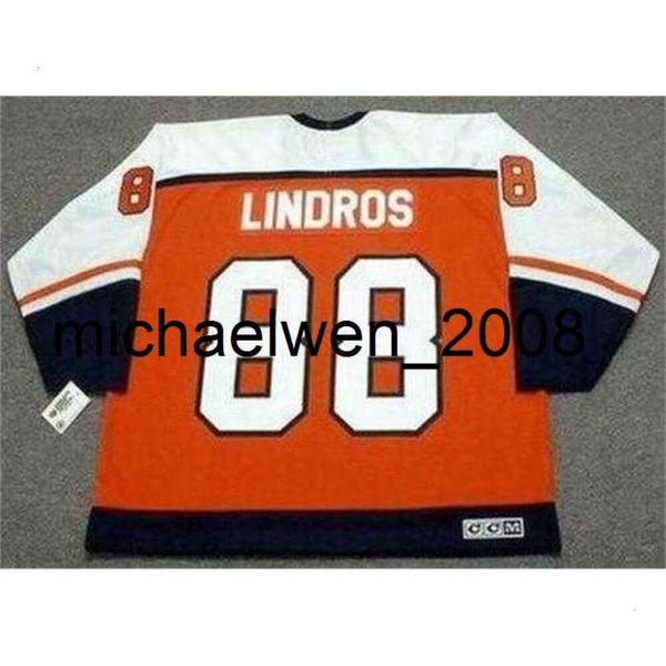 Kob Weng Eric Lindros 1997 CCM Retour à l'extérieur Jersey de hockey tous cousus de la qualité supérieure n'importe quel numéro n'importe quel numéro n'importe quelle taille de gardien de but