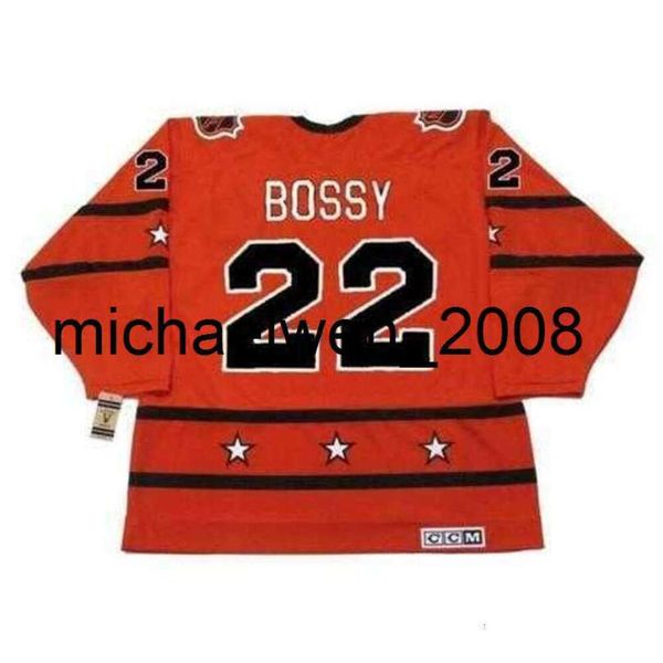 Kob Weng Men Women Youth Bossy 1978 CCM Vintage Turn Back All Star Hockey Jersey tous cousus de la qualité supérieure n'importe quel nom n'importe quel numéro de gardien de but Cut