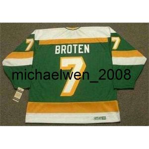 Kob Weng Men Women Youth Youth Neal Broten North Stars 1981 CCM Vintage Turn Back Hockey Jersey gardien de gueu