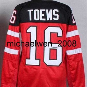 Kob Weng Vintage 2015 World Juniors IIHF 100e anniversaire Jerseys 16 Jonathan Toews Jersey de hockey de glace rouge 100% brode