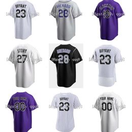 Kob Wilson Baseball Jersey Kris Bryant Charlie Blackmon Brendan Rodgers Todd Helton Larry Walker Ryan McMahon C. J. Cron Randal 15 Grichuk