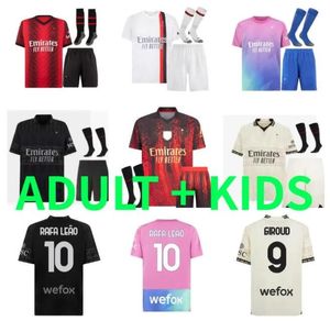 KOCHE PULISIC RAFA LEAO voetbalshirts AC 23 24 25 MILANS REIJNDERS LOFTUS-CHEEK Maignan GIROUD 2024 voetbalshirts THEO Voetbalshirt volwassenen maillot Kit volwassenen kinderen