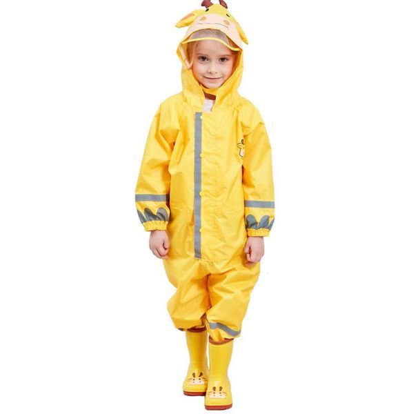 Kocotree Niños Jirafa Amarilla Impermeable Niños Mono Ropa Impermeable Impermeable Para Bebé Niño Niña Conjuntos de Ropa Impermeable Niños J1907174698148