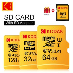 Carte Kodak Micro SD 32 Go 64 Go 128 Go 256 Go Carte mémoire Classe 10 U3 U3 4K Spee High Speed Cartao de Memoria Flash Memor
