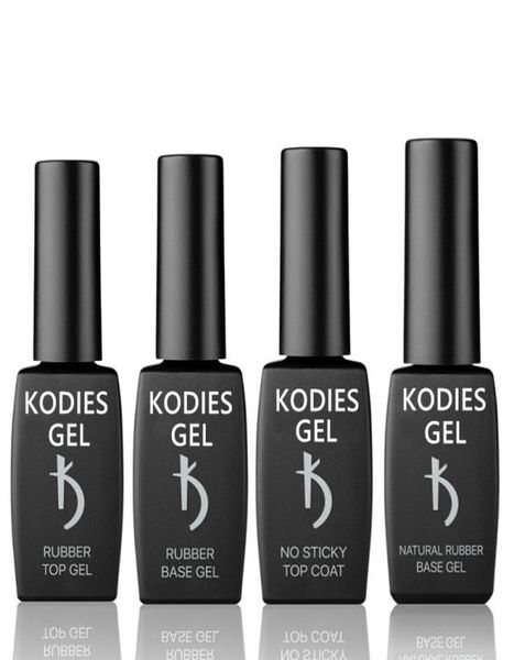 KODIES GEL 12 ml 8 ml couche de finition en caoutchouc couche de finition Gel UV ensemble de vernis à ongles brillant sans dessus collant sans lingette forte renforcer Base9102388