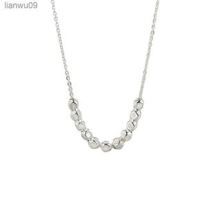 KOFSAC été à la mode géométrique perles collier pour femmes 2022 Simple argent 925 clavicule chaîne colliers lumière luxe bijoux L230704