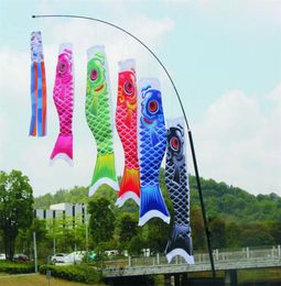 Koinobori Koi NOBORI CARP WINDSOCKS STREATERS COLORFURFUR FISH Decoration Med Fish Kite Flag Decord Mur Decor 40cm 55cm 70cm 16662776