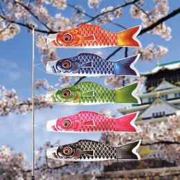 Koinobori Koi Nobori Carp Windsocks Streamers Kleurrijke visvlag Decoratie Med Vis Vlaggangen Hangen