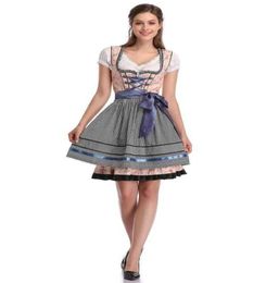 KOJOOIN Women039s Vintage Deutsches Dirndlkleid Kostüme für Bayerisches Oktoberfest Halloween Karneval G09251966499