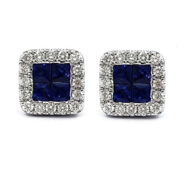 Kok Hot Sale Products más vendidos Simple Simple Natural Diamond Gemstone Blue Sapphire Pendientes Joyas para mujeres