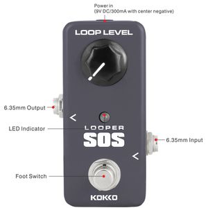 KOKKO-Portable Guitar Effect Pedal, FLP2, Looper Effects, 5 Minutes Looping Time, Loop Station, Delete Power Adapter
