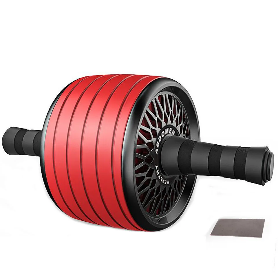 Kokossi 1pcs 검은/빨간 AB 롤러 휠 근육 운동 장비 팔 허리 다리 운동 도구를위한 복부 파워 휠 롤러
