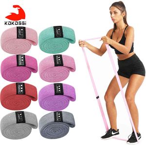 KOKOSSI 1 STKS Fitnessweerstand Band Yoga Oefening Apparatuur Bodybuilding Vorming Elastische Band Lange Tension Band Pilates Dames H1026