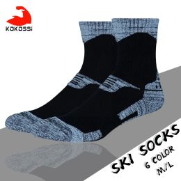 Kokossi Winter Ski Socks Adem comfortabel Warm Snowboard Running klimmen Wandelen Buitensporten Dikke Socks Dames Men