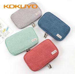 Kokuyo Corduroy Materiaal Potlood Case Largecapacity Simple Stationery Bag voor studenten3523456