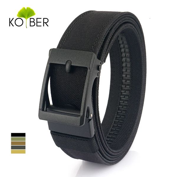 Kolber Courtelle tactique dure pour hommes Métalle Boucle automatique Courrure de pistolet militaire 1100d Nylon extérieur CELaire IPSC Taeille décontractée mâle 240322