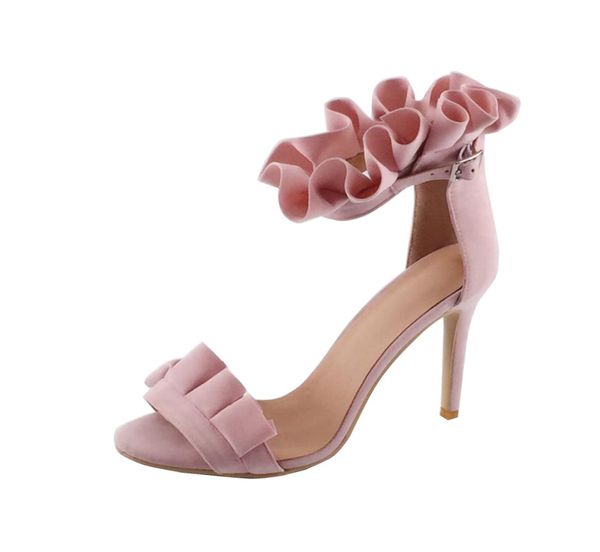 Kolnoo Womens Handmade Handmóse Hingled Open -Stiletto Heels Sandalias de correa de tobillo elegante Pink XD3501675098