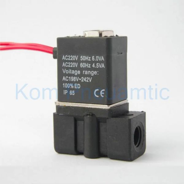 KOM Pneumatic 2P025-08 Mini válvula solenoide de plástico de PVC 1/4 