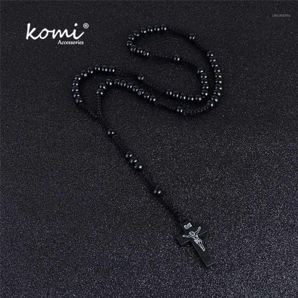 KOMI Católico al por mayor ortodoxo de 8 mm Rosario de madera collares de marca Religiosos Jesús de oración Beads Jewelry1 199w