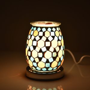 Konesky Hexagon Square Diffuseur Touch Control Aroma Détachable Cristal Cire Warmer Fragrance Lampe de bougie Décoration