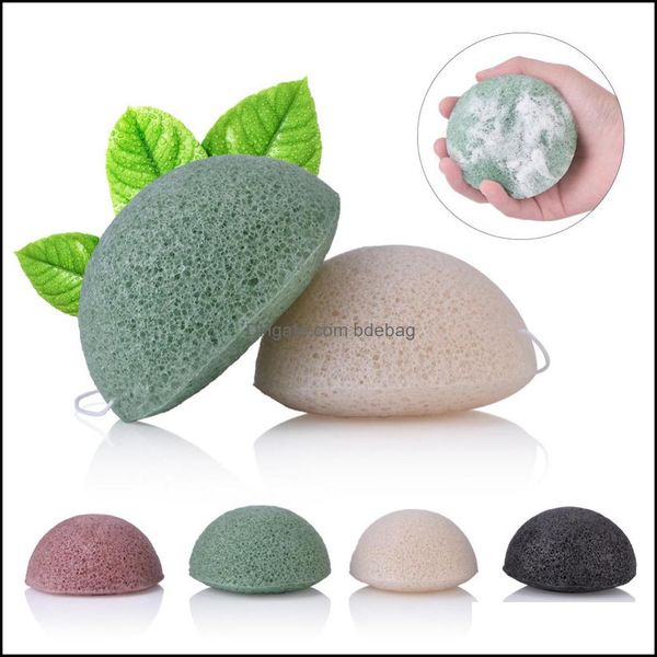 Konjac Konnyaku Facial Puff Limpieza Facial Esponja de lavado Exfoliante Cuidado de limpieza Herramientas de maquillaje Drop Delivery 2021 Cepillos de baño Esponjas Sc