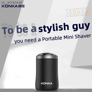 KONKA Portable mini electric shaver Beard Trimmer Razor Wet and dry use Tape C Charge Shaver For Men Razor L230523