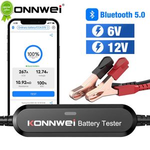 Konnwei BK100 Bluetooth 5.0 auto motorfiets batterijtester 6V 12V batterijmonitor 100 tot 2000 CCA oplaadingstestgereedschap