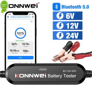 Konnwei BK200 Bluetooth 5.0 Auto Motorfiets Truck Batterij Tester 6V 12V 24V Battery Analyzer 2000 CCA oplaadcrankingstestgereedschap