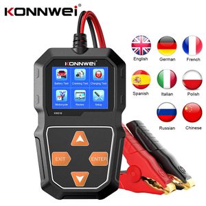 KONNWEI KW218 testeur de batterie de moto de voiture 12V 6V analyseur de système de batterie 2000CCA outils de Test de démarrage de charge