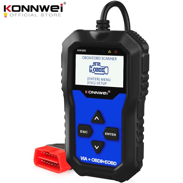 KONNWEI KW350 OBD2 Scanner de voiture lecteur de Code professionnel Scanner OBD2 outil de diagnostic automatique pour AUDI/SEAT/SKODA/VW Golf Obd2