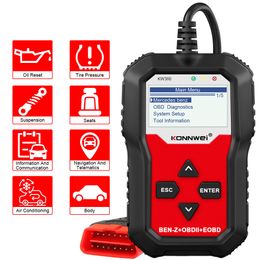 KONNWEI KW360 OBD2 Auto Scanner OBD 2 Diagnostische gereedschappen voor MERCEDES-BENZ Volledige systemen Diagnostische tool ABS AIRBAG ABS OLIE RESET