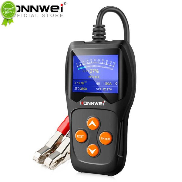 KONNWEI KW600 testeur de batterie de voiture 12V écran couleur numérique analyseur de batterie automatique 100 à 2000CCA charge de démarrage Diagnostic de voiture