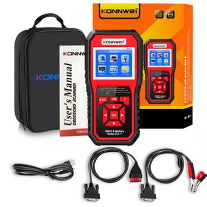 KONNWEI KW870 6V 12V Auto Motor Batterij Tester OBD2 Diagnostiek Tool Scanner 2 in1 Zwengelen Opladen Testtools voor de Auto