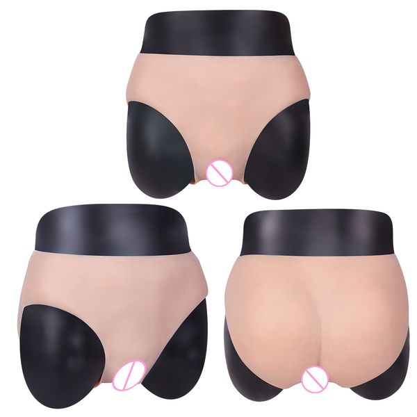 Koohiho crossdresser culotte en silicone pèleillette de vagin boxer salenn