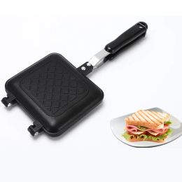 KoonAn Gegrilde Sandwich Maker Dubbelzijdig brood Toast Breakfast Machine Hotdog Sandwich Pan Nitaanvals Aluminium Flip Pan Kitchen