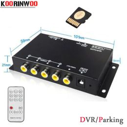 Koorinwoo Car DVR Recorder 9-36V/Parking Assistance Video Switch Combiner Box 360 Degrees Left/Right/Front/Rear view camera