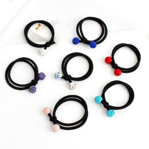 COREA Ball Girl Girl Ropes Crystal Pearl Elastic Rubber Band For Kids Woman Hair Ties Accessoires 0362