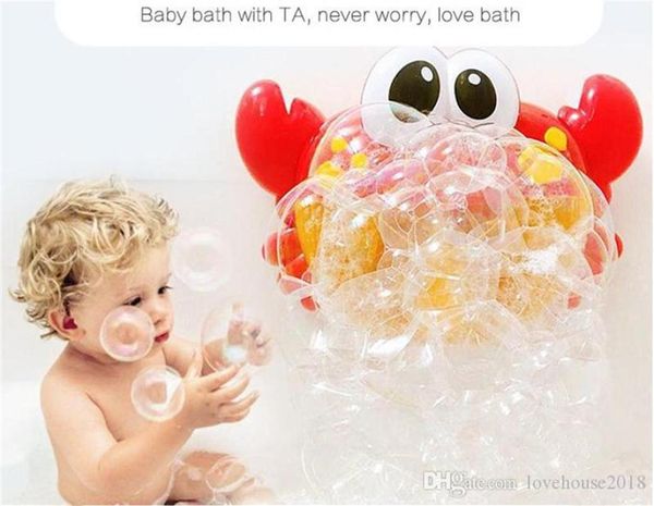 Juguetes de cangrejos de burbujas de Corea para niños Funny Bath Music fabricante de burbujas Bañera de piscina Jabón de natación Machar para niños Toys9616794