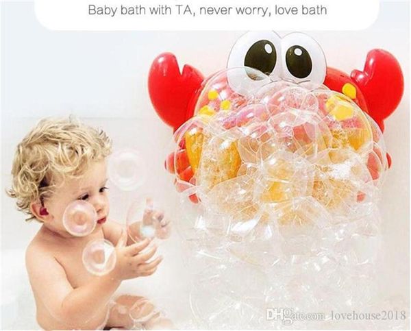 Corée Bubble Crabs Toys for Children Bath Music Funny Bubble Maker Bathtub Piscine Savon Nimation Machine Kids Baby Babil Bath Bath Toys9788816