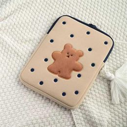 Étui pour tablette de dessin animé coréen Biscuits mignons ours housse de protection pour ordinateur portable ipad pro 9 7 11 13 15 6 pouces pochette de rangement sac intérieur 2023299