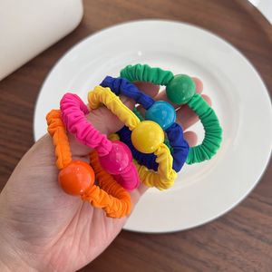 Corée Couleur Petit sucre Bean Femmes Strong Hair Scrunchies Girls Elastic Hair Rubbers Bands Not Tolders / Gum / Tie Accessoires 2667