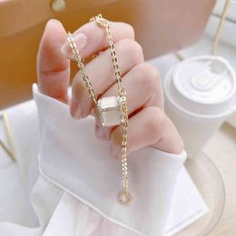 Korea Design Mode-sieraden Ronde Opal Luxe Kettingen voor Vrouw Shine Holiday Party Daily Simple Hanger Ketting