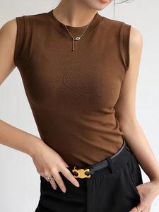 Corée Fashion Femmes Tricot Coton Top Top Raced Ladies Office Solid Basic Blouse Blouse Sous-Wear Souswear Shirt Vêtements 240407