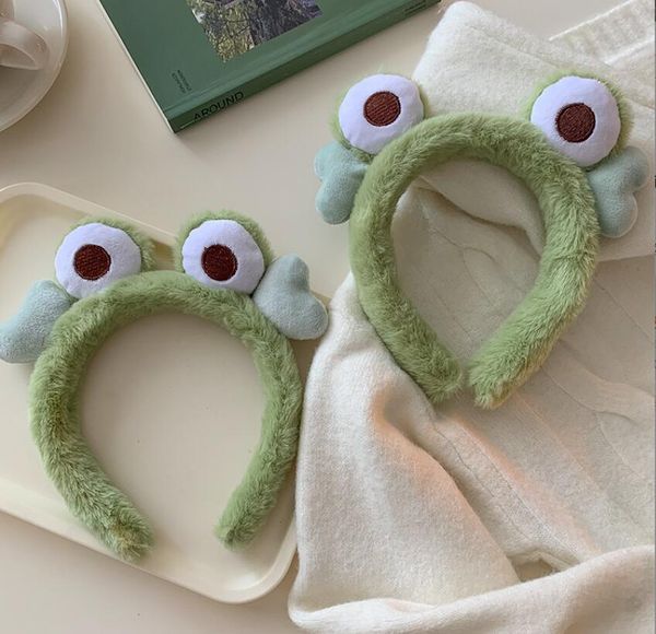 Korea Frog Hair Band Nouveau hiver FACE FACE LAVE CHEET CARTOONE CARIÈRE FAUX FOUR