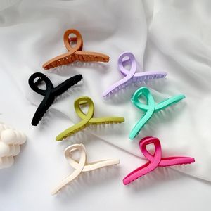 Korea Girls Candy Color Cross Clamps Acetic Acid Hollow Sweet Hair Claws For Women Scrunchies Wash Ponytail Hairpins Jewelry Accessories