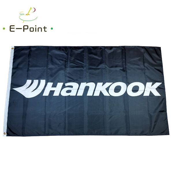 Bandera de neumáticos Hankook de Corea, 3x5 pies (90cm x 150cm), Bandera de poliéster, decoración de pancartas, bandera voladora para el jardín de su casa, regalos festivos