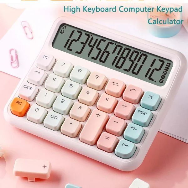 Corea Kawaii Pequeña Calculadora de Azúcar Simple Color Sólido Alto Teclado Computadora Estudiantes Lindo Electrónico 240227