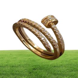 Korea Nieuwe mode -sieraden Prachtige 14K echt goud vergulde AAA zirkon ring Elegante dames039S Opening verstelbare bruiloft cadeau1498895